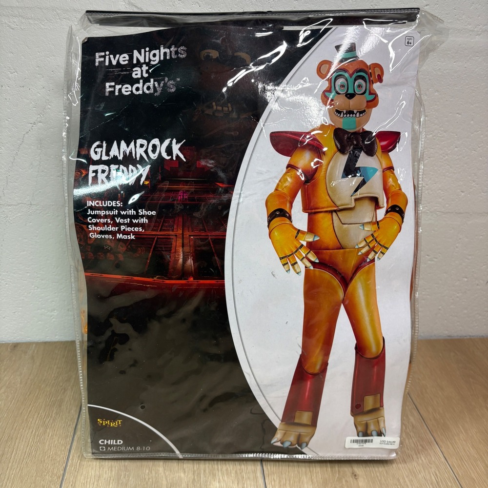 Spirit Halloween Five Nights at Freddys Glamrock Freddy Costume Kids Medium 8-10